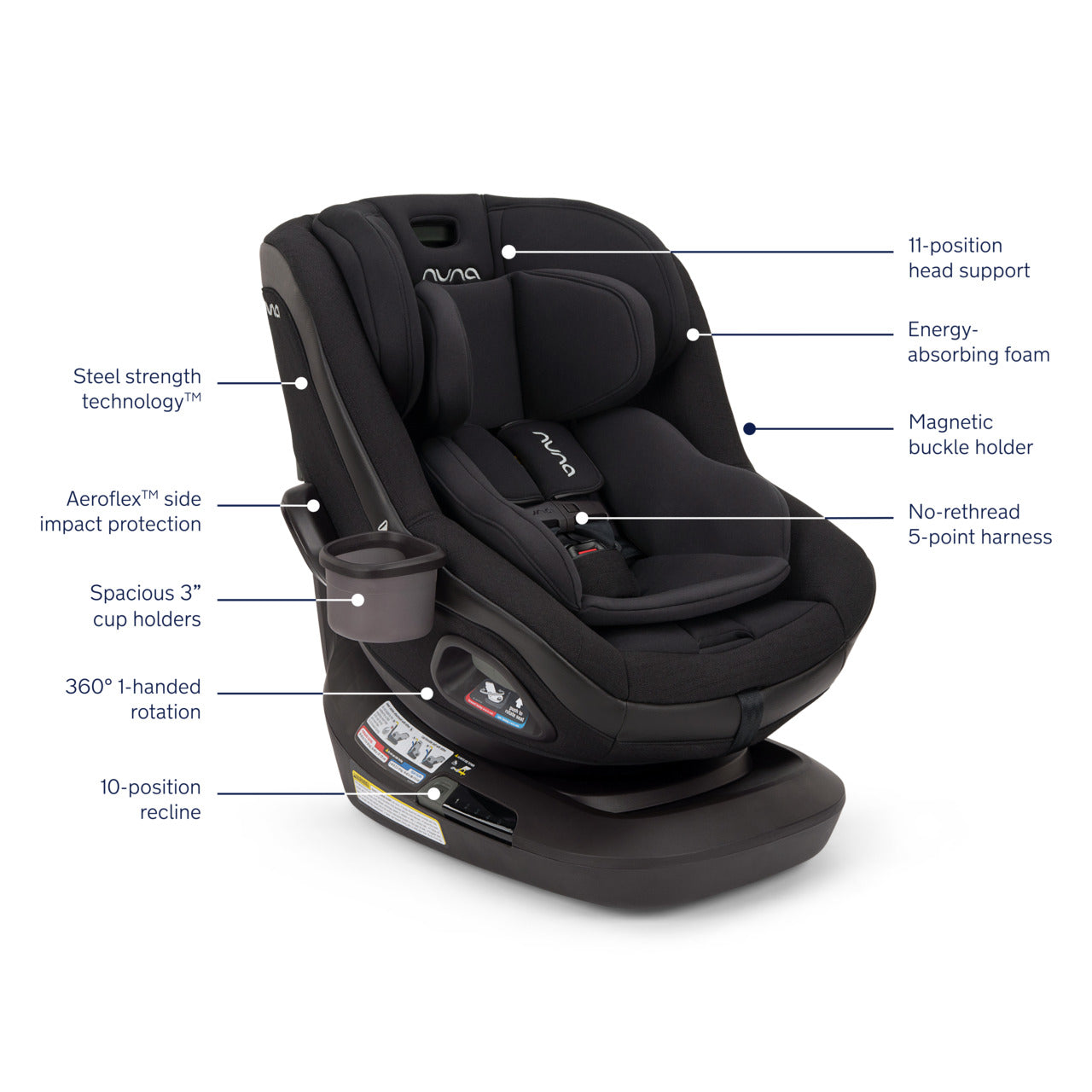 REVV maxx Rotating Convertible Car Seat Car Seats - Convertible Nuna