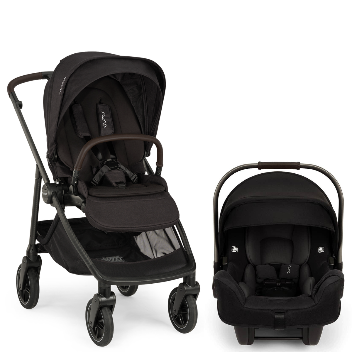 SWIV Stroller + PIPA RX Strollers - Travel Systems Nuna Caviar / Chocolate