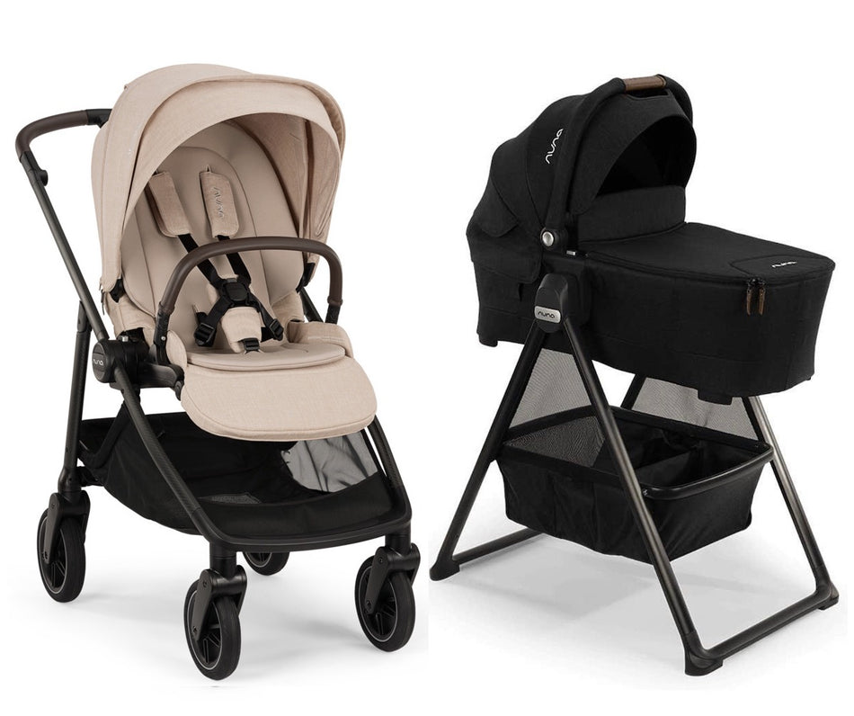 SWIV Stroller + Bassinet Strollers - Single Nuna Biscotti