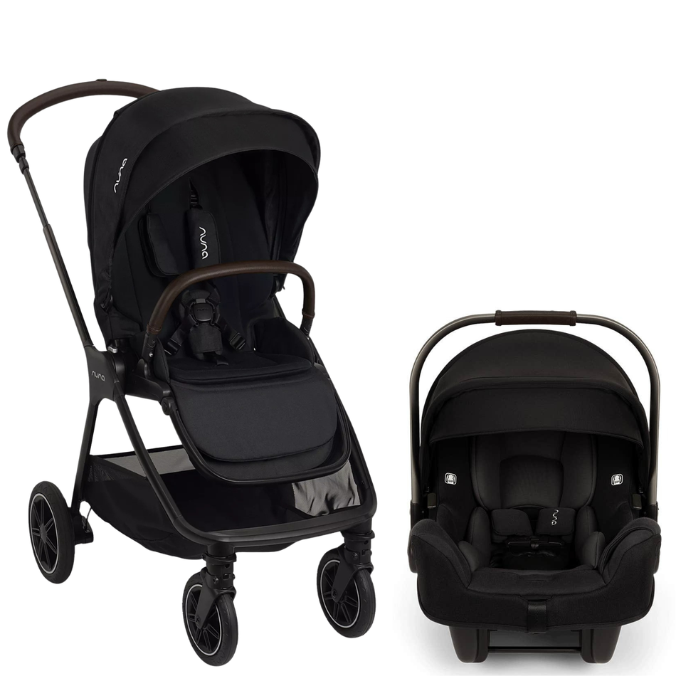Triv Next Stroller + PIPA RX Infant Car Seat Strollers - Travel Systems Nuna Caviar w/ Chocolate