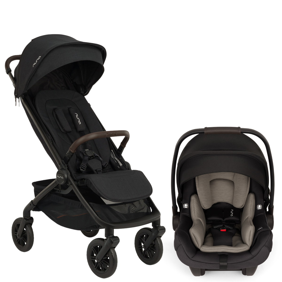 TRVL 360 Travel System with PIPA AIRE Infant Car Seat Strollers - Travel Systems Nuna Caviar