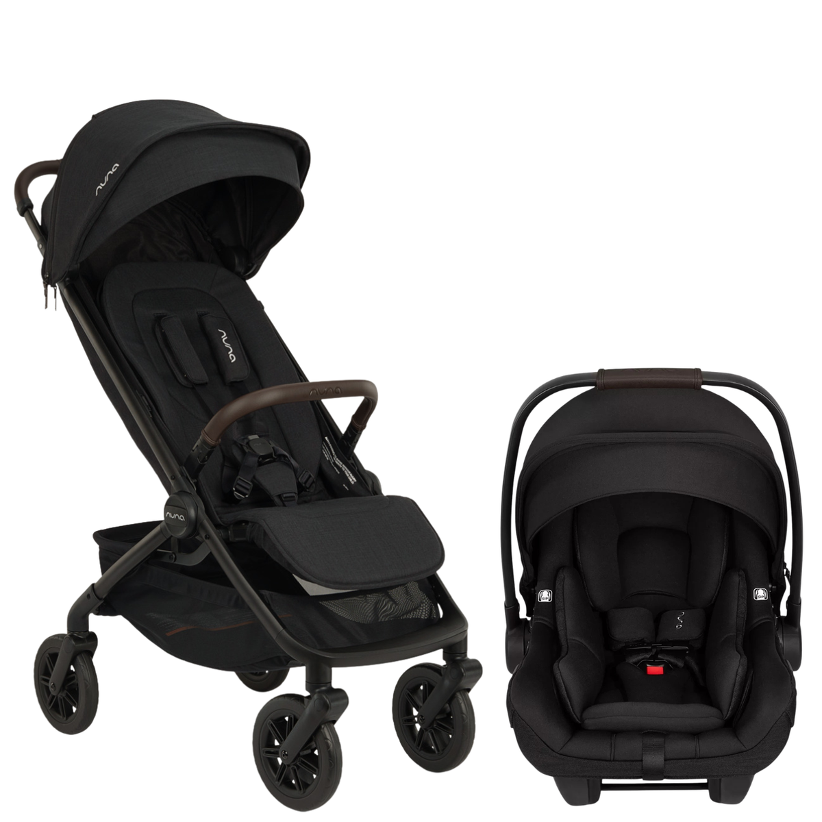 TRVL 360 Travel System with PIPA AIRE RX Infant Car Seat Strollers - Travel Systems Nuna Caviar