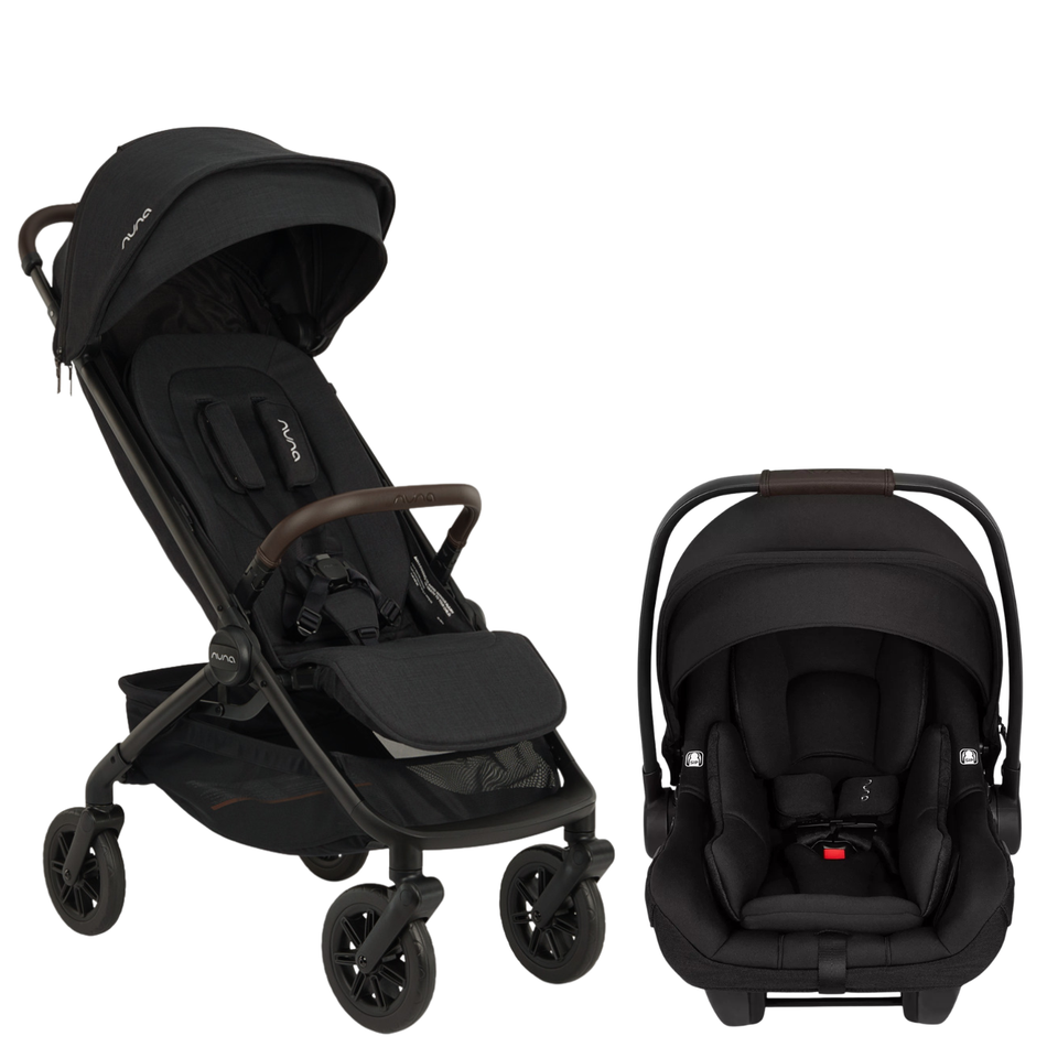 TRVL 360 Travel System with PIPA AIRE RX Infant Car Seat Strollers - Travel Systems Nuna Caviar
