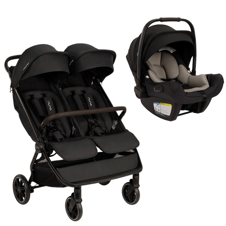 TRVL dubl + PIPA AIRE Travel System Strollers - Travel Systems Nuna Caviar w/ Chocolate
