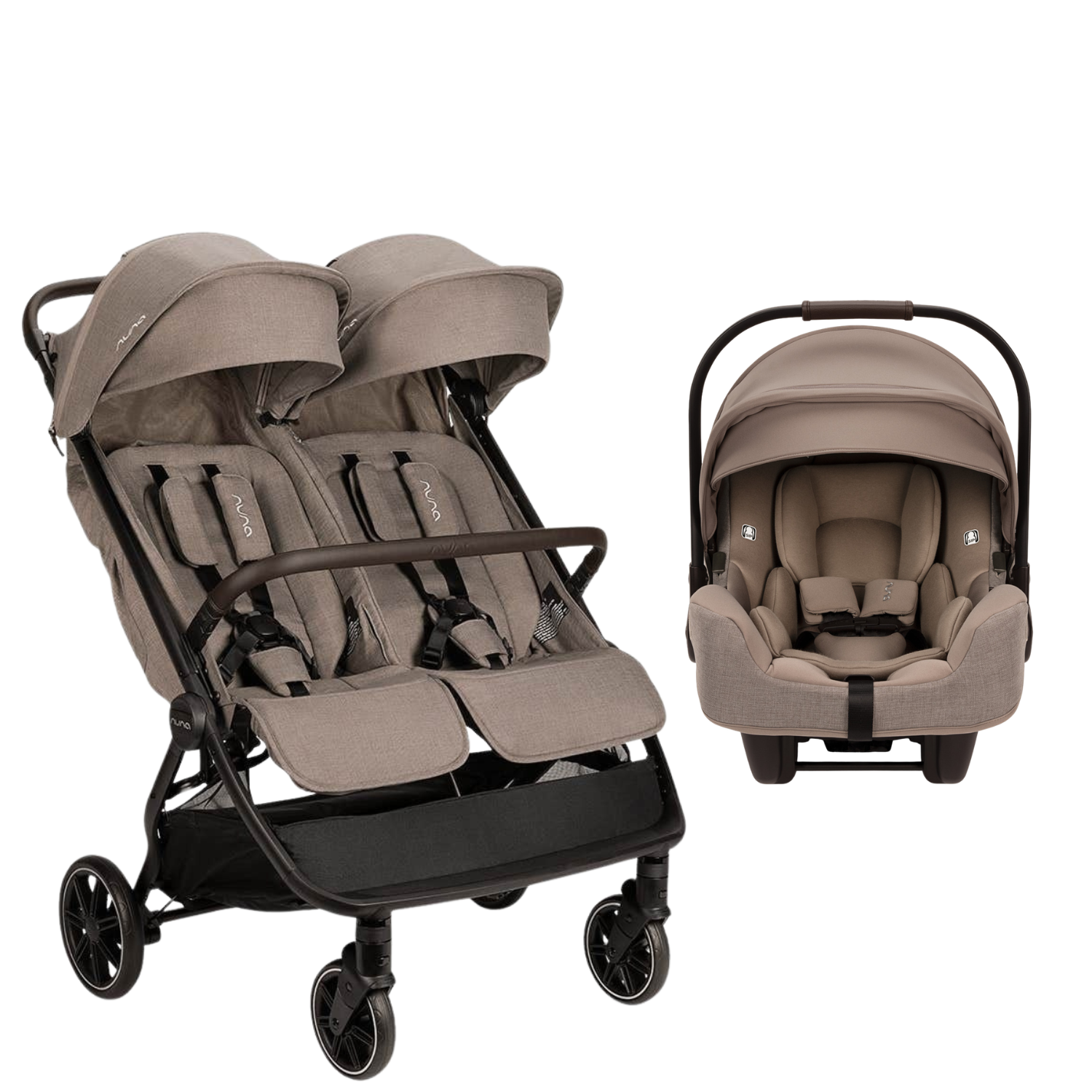 TRVL dubl + PIPA RX Travel System Strollers - Travel Systems Nuna Cedar