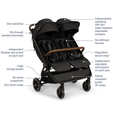 nuna trvl double stroller europe Nuna TRVL dubl