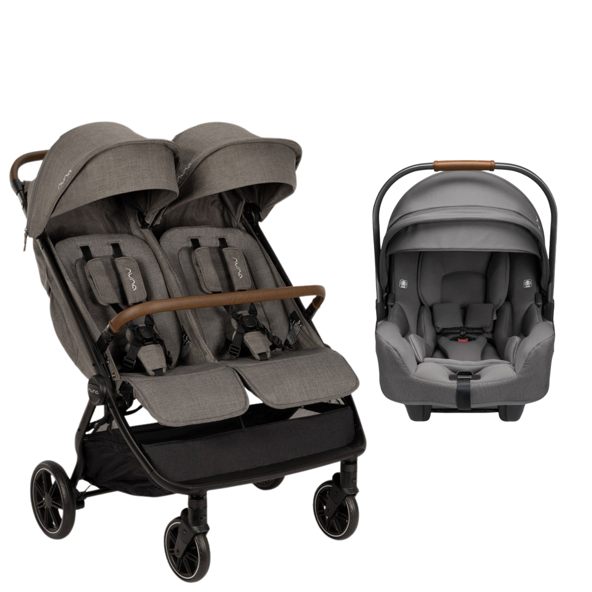 TRVL dubl + PIPA RX Travel System Strollers - Travel Systems Nuna Granite