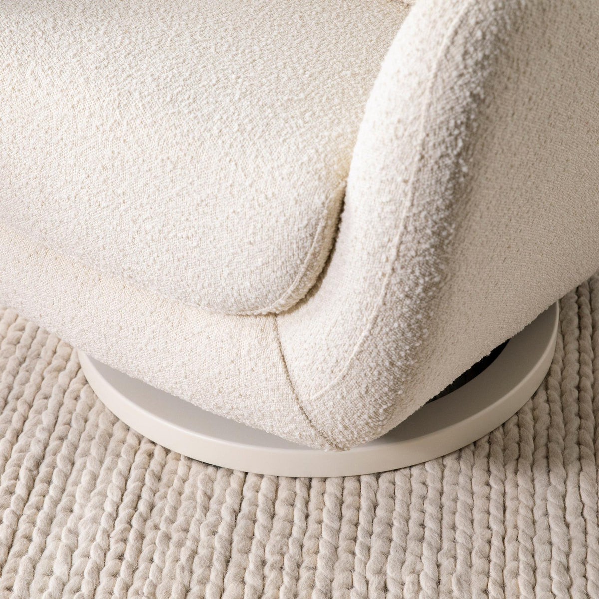 Solstice Swivel Glider in Boucle Gliders & Rockers Babyletto