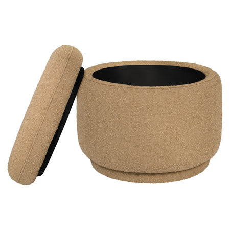 Enoki Storage Ottoman in Boucle Ottomans Babyletto