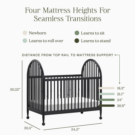 Alouette 3-in-1 Convertible Spindle Crib Cribs Namesake