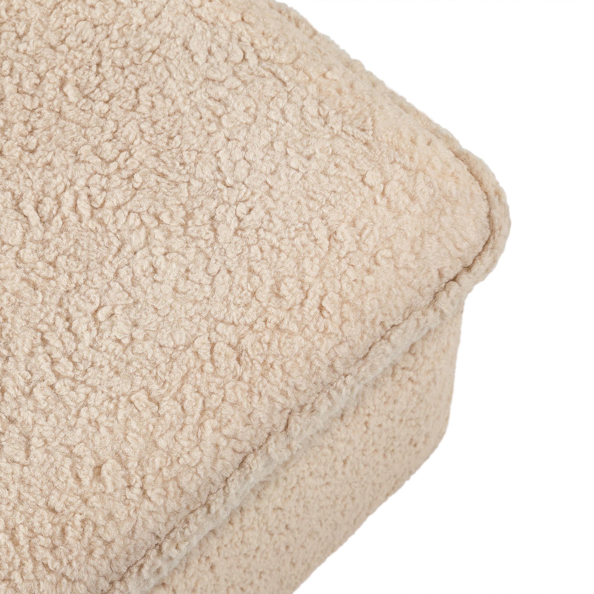 Cali Storage Ottoman in Shearling Ottomans Babyletto