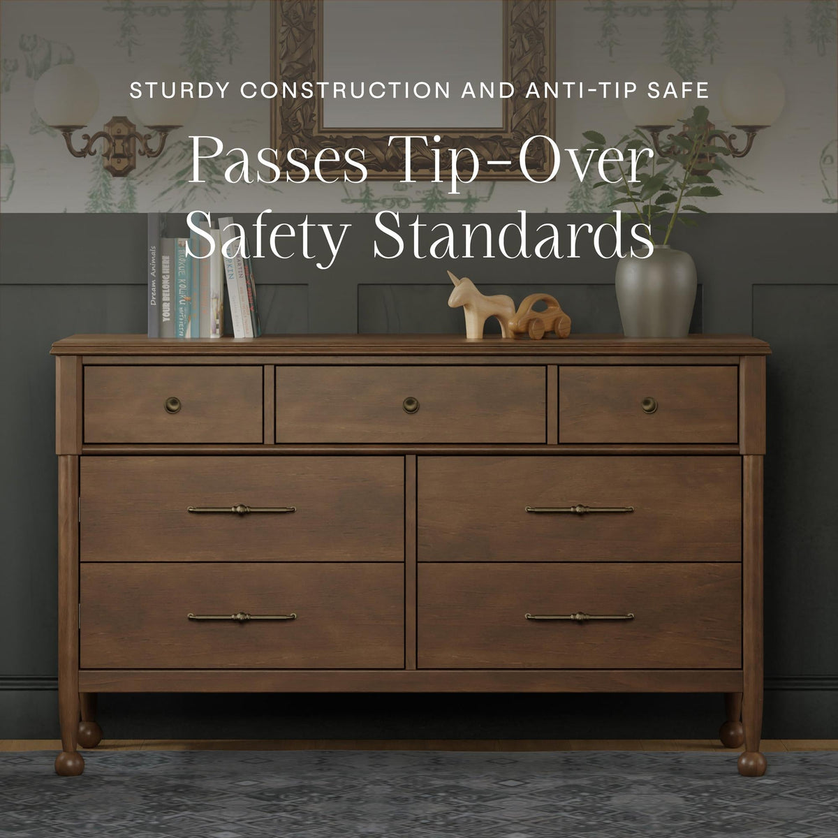 Namesake Alouette 7-Drawer Wide Dresser (56”) Dressers Namesake