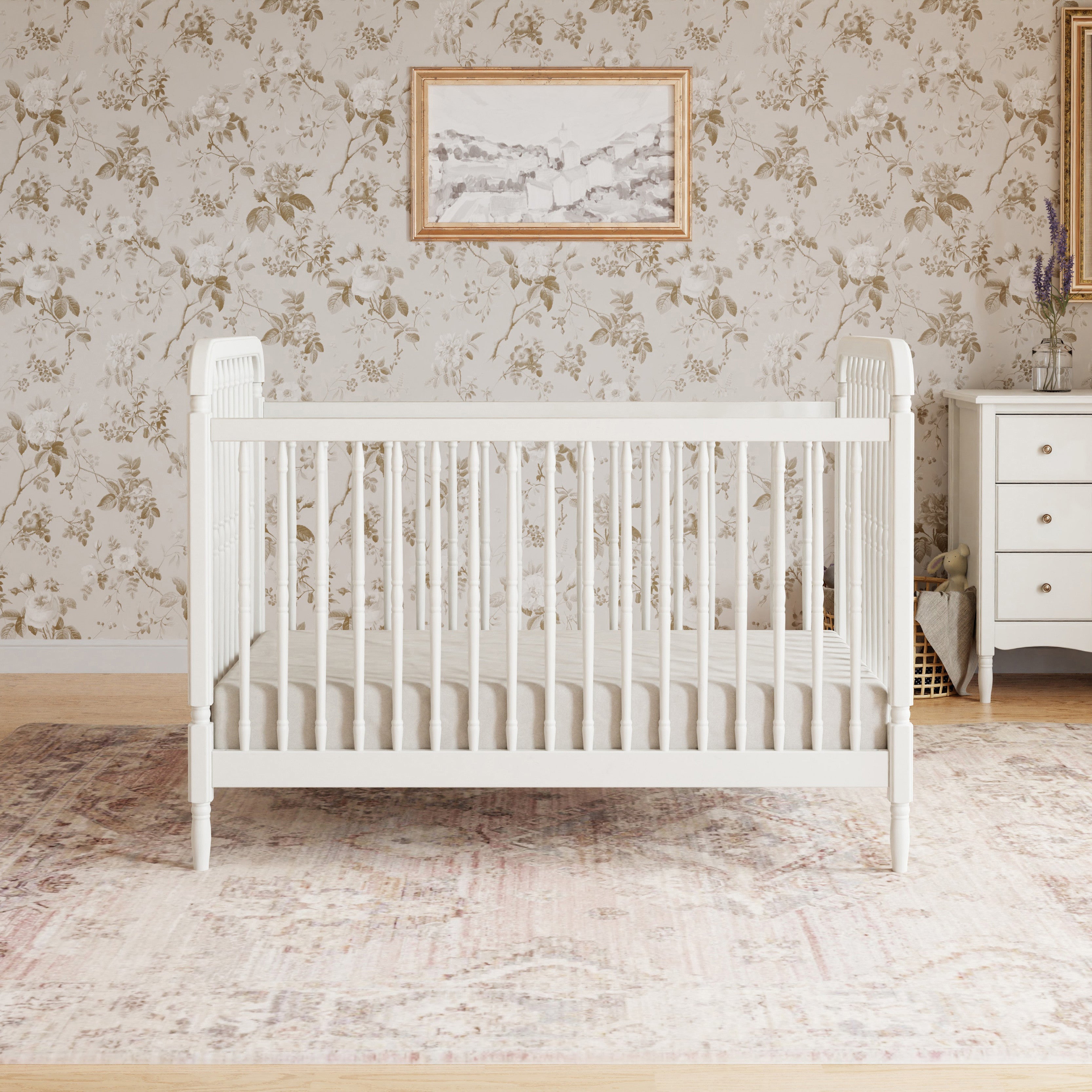 Liberty 3-in-1 Convertible Spindle Crib with Toddler Bed Conversion Kit Convertible Cribs Namesake