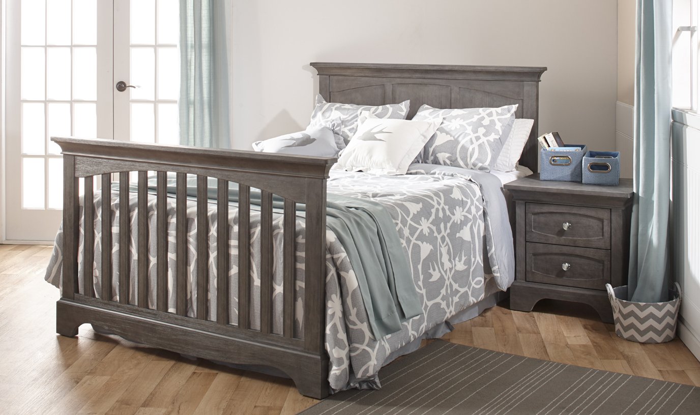 Modena Full-Size Bed Rails Crib Conversion Kits Pali Distressed Granite