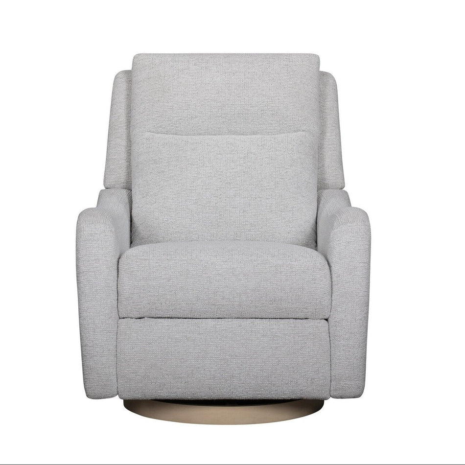 Quinn Nursery Power Recliner with Power Headrest, Lumbar Support & Wood Base