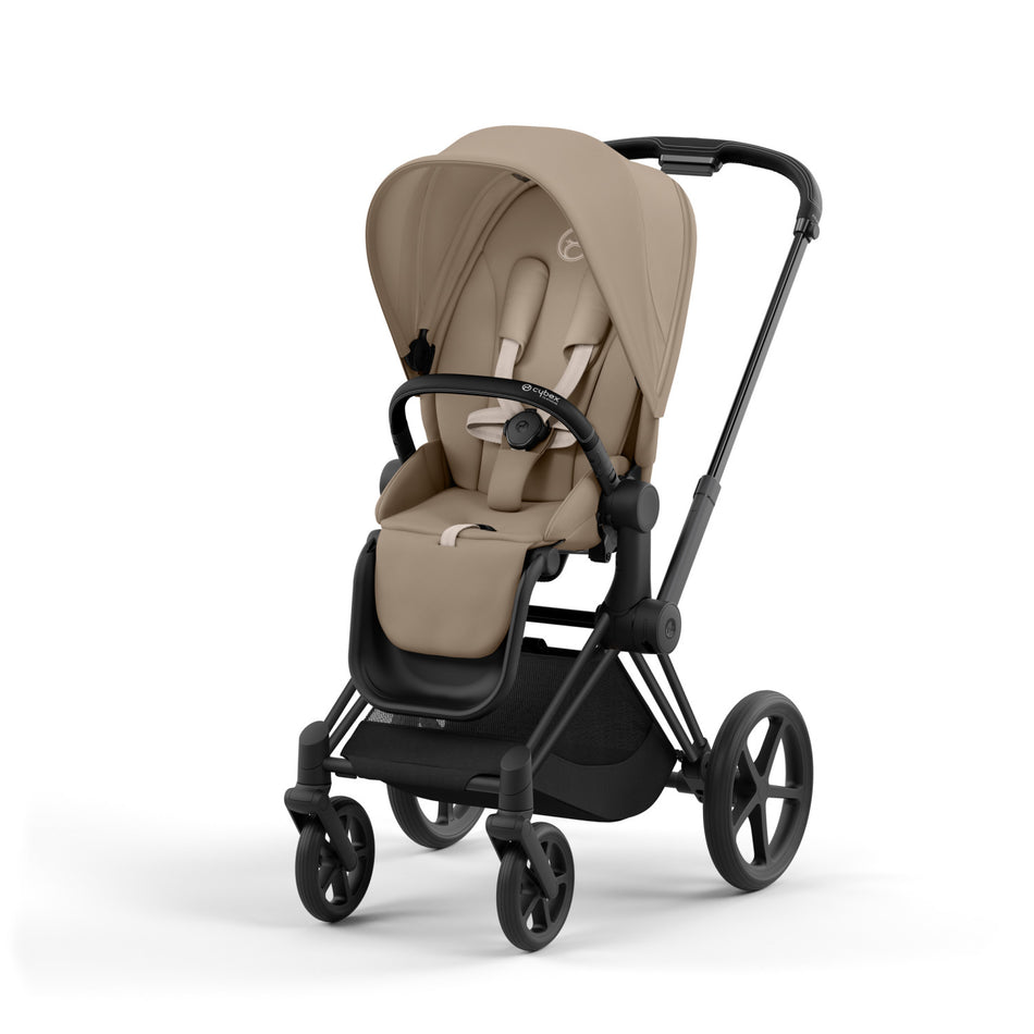 Priam 4 Stroller w/ Matte Black Frame Strollers - Single Cybex Cozy Beige