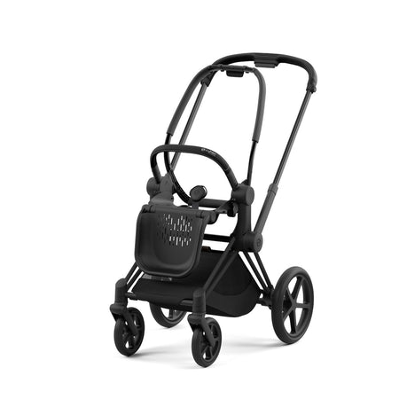 PRIAM 4 Stroller Frame Strollers - Single Cybex Matte Black Frame w/ Black Leatherette
