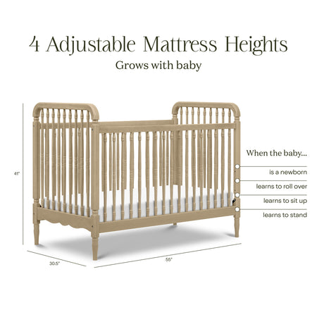Liberty 3-in-1 Convertible Spindle Crib with Toddler Bed Conversion Kit Convertible Cribs Namesake