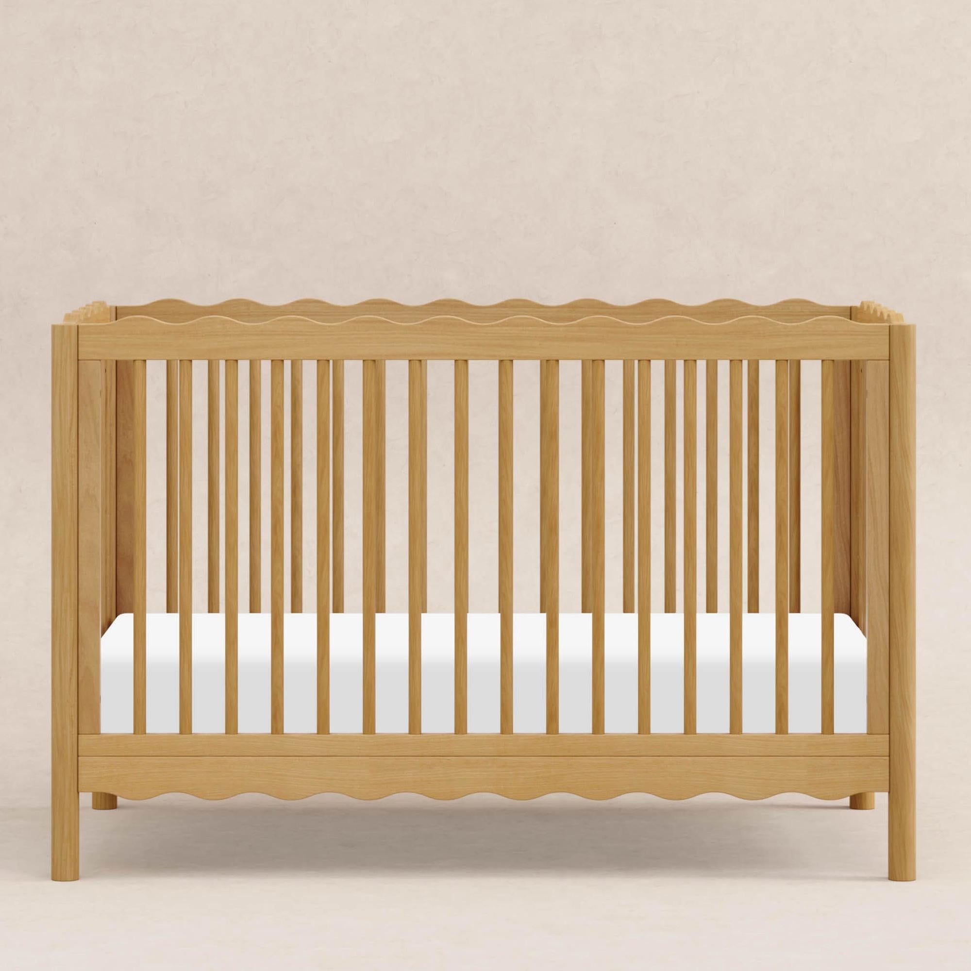 Babyletto Swell 4-in-1 Convertible Crib with Toddler Bed Conversion Kit Convertible Cribs Babyletto Honey
