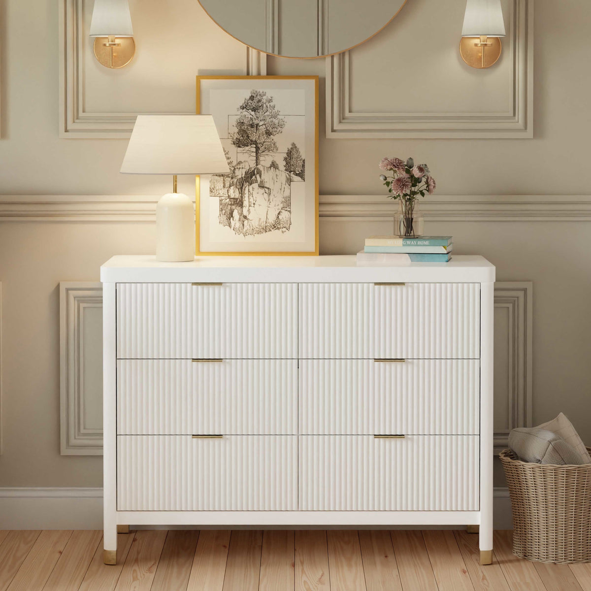 Brimsley Tambour 6-Drawer Dresser Dressers Namesake