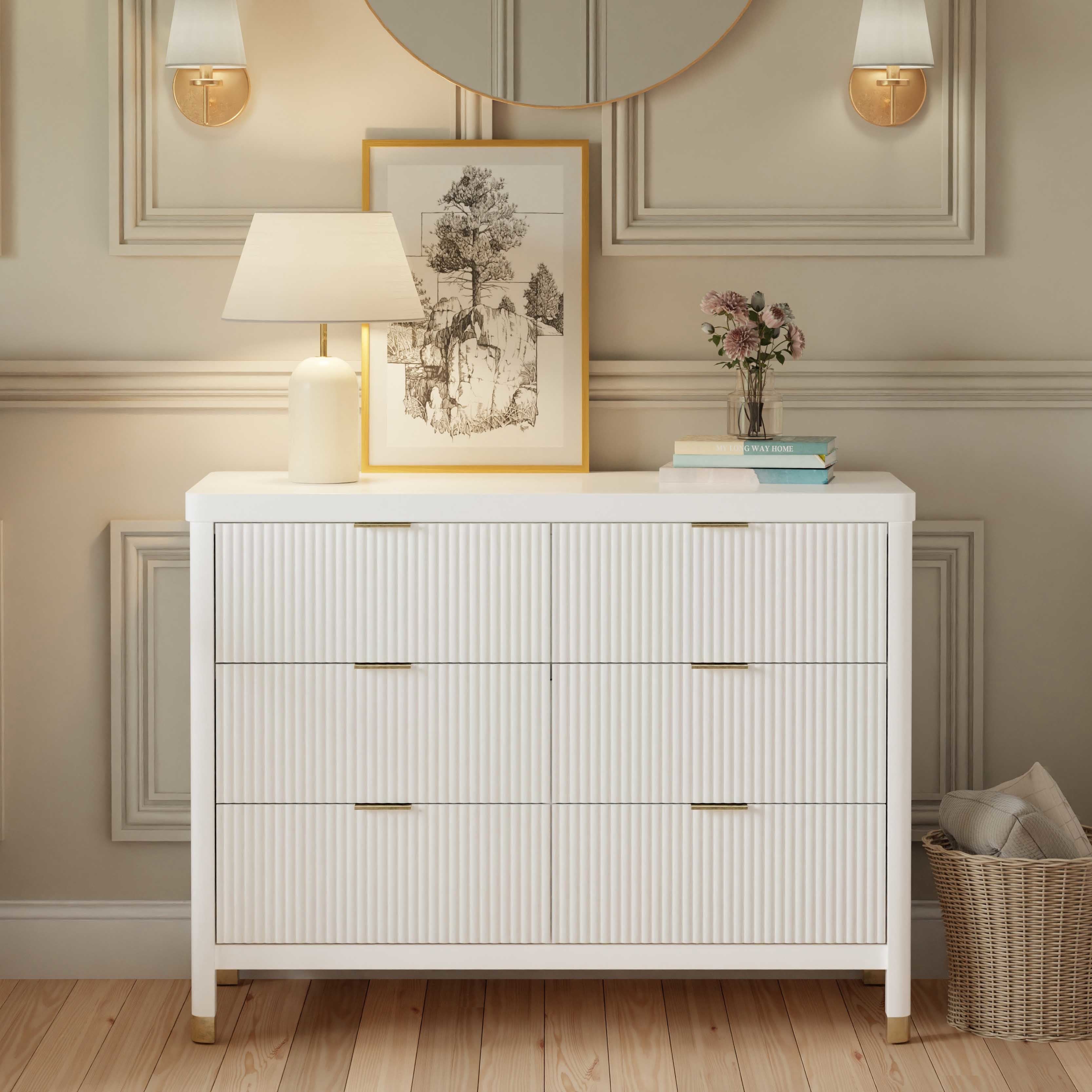 Brimsley Tambour 6-Drawer Dresser Dressers Namesake