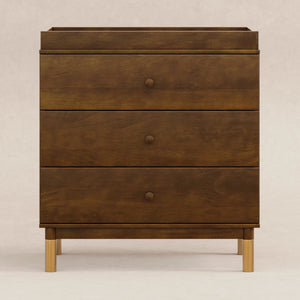 Natural Walnut & Gold Feet