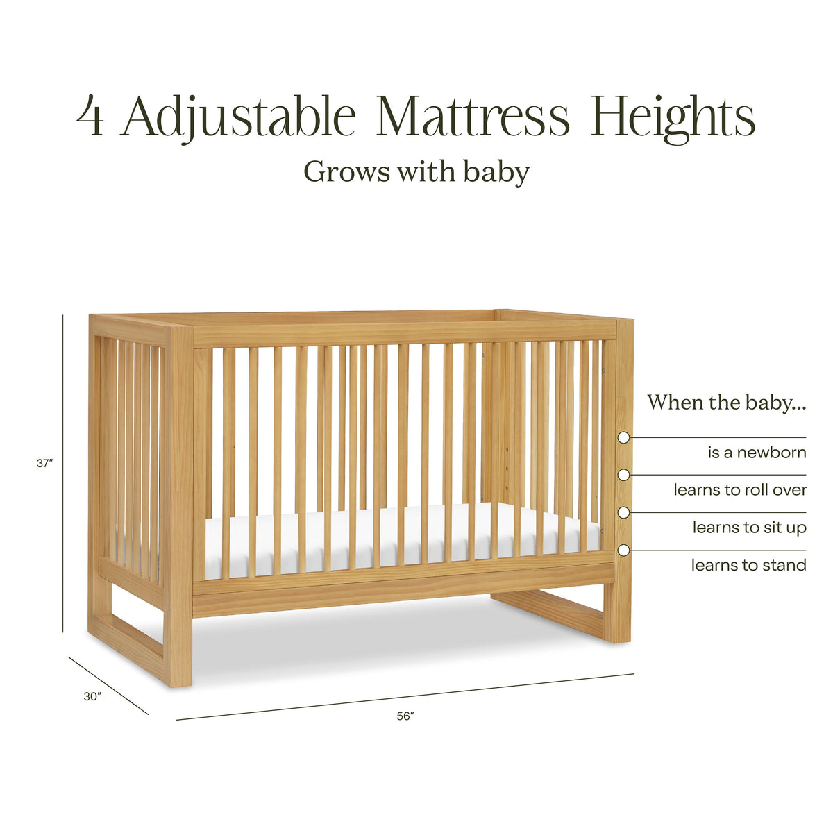 Nantucket 3-in-1 Convertible Crib with Toddler Bed Conversion Kit Cribs Namesake