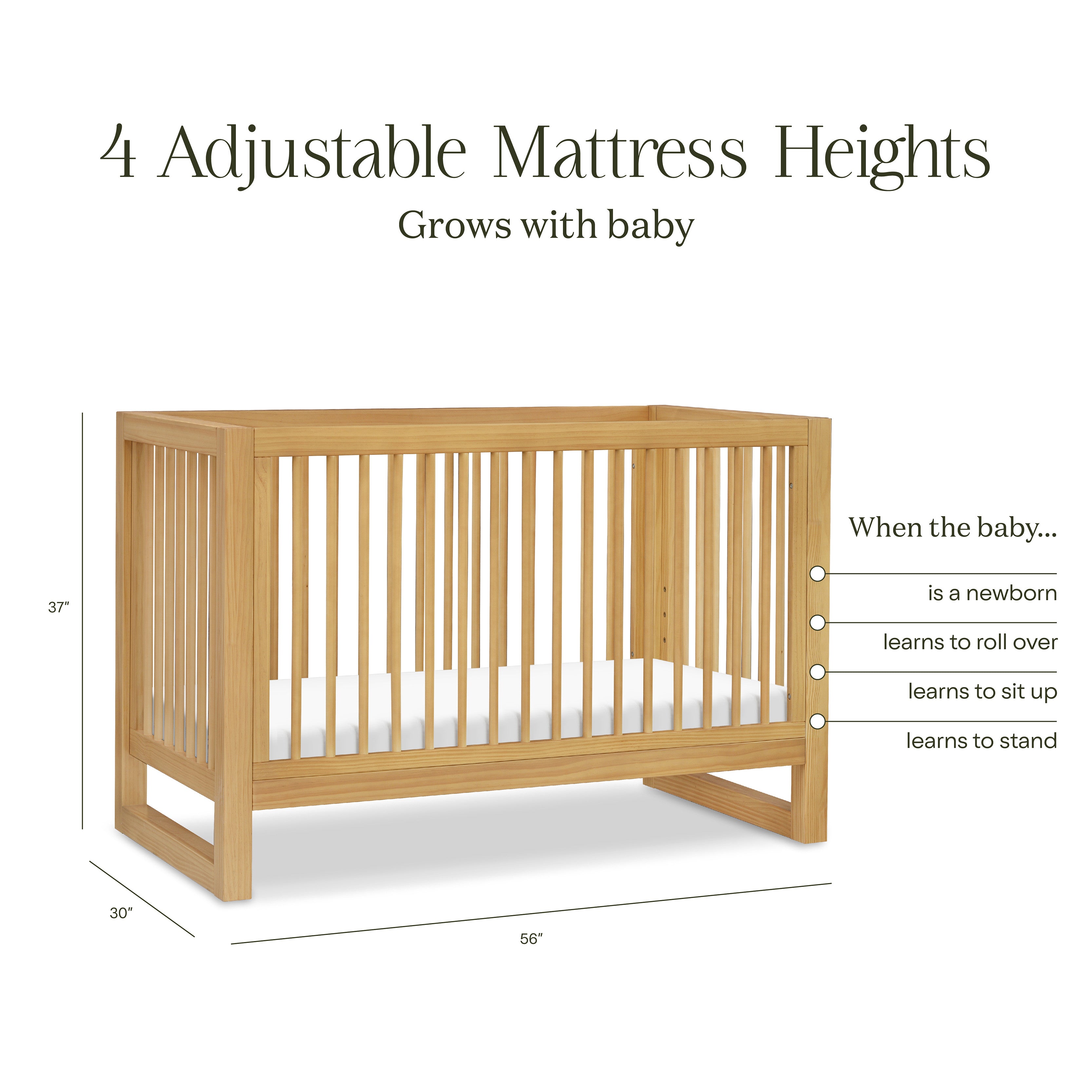 Nantucket 3-in-1 Convertible Crib with Toddler Bed Conversion Kit Cribs Namesake