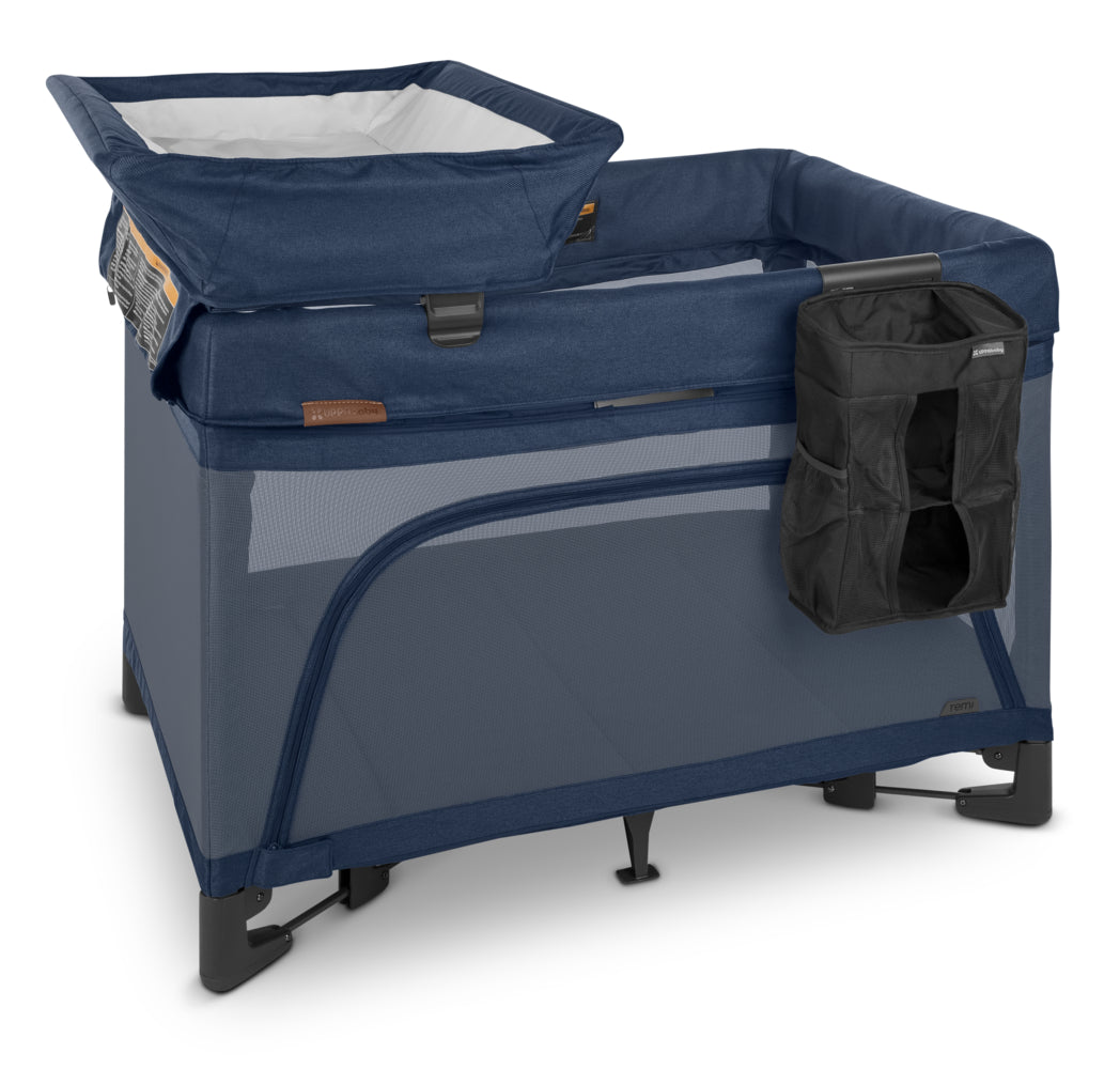uppababy remi travel crib with care station UPPAbaby Remi Travel Playard, Jake/Charcoal
