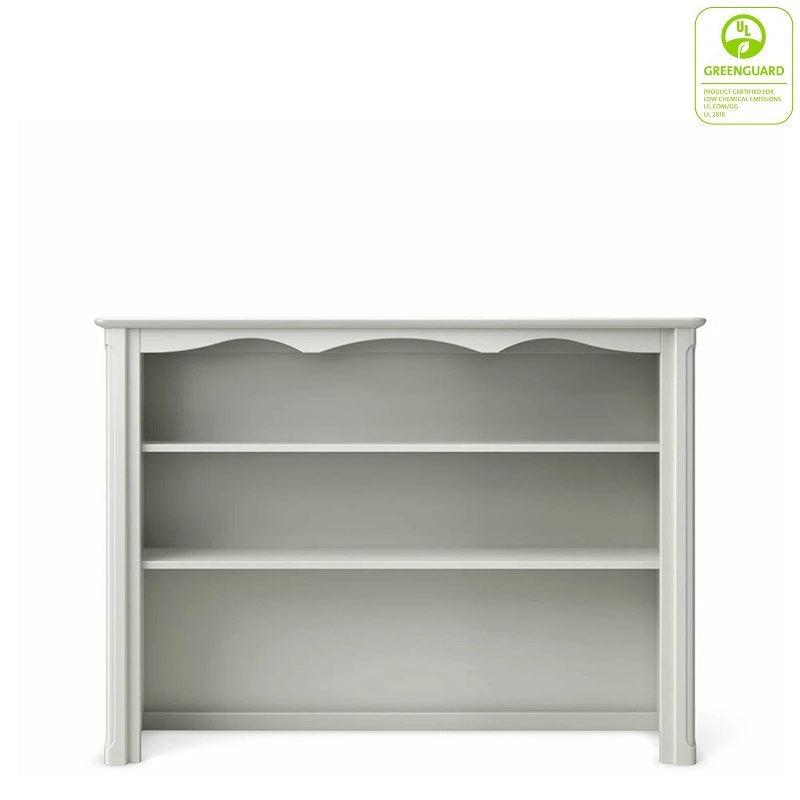 Cleopatra Tufted Convertible Crib, Double Dresser & Hutch - Solid White w/ Pink Tufting - Floor Model Crib Sets Romina Furniture