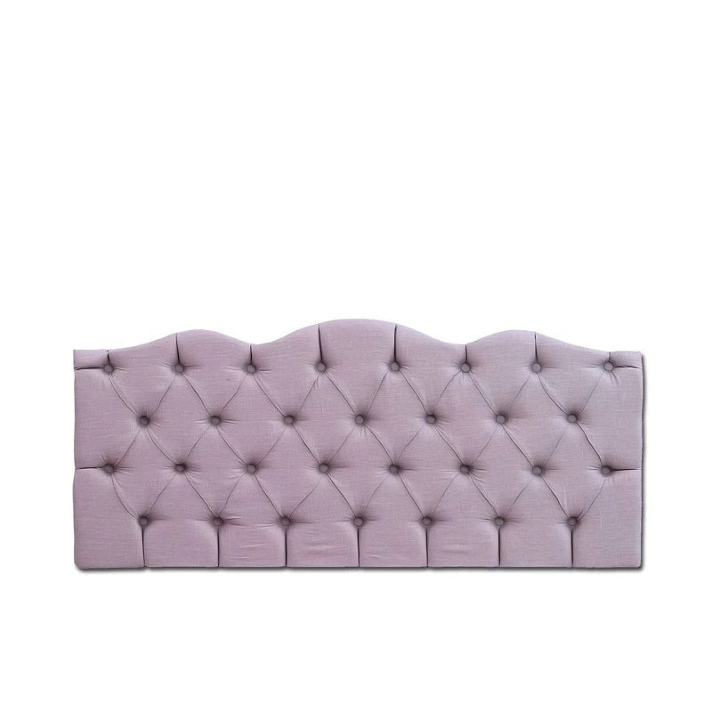 Cleopatra Tufted Convertible Crib, Double Dresser & Hutch - Solid White w/ Pink Tufting - Floor Model Crib Sets Romina Furniture