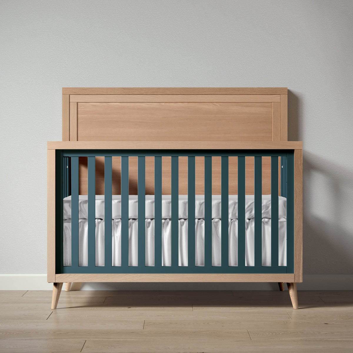 New York Convertible Crib Convertible Cribs Romina Furniture Albero Puro ( Main ) / Navy ( Accent )