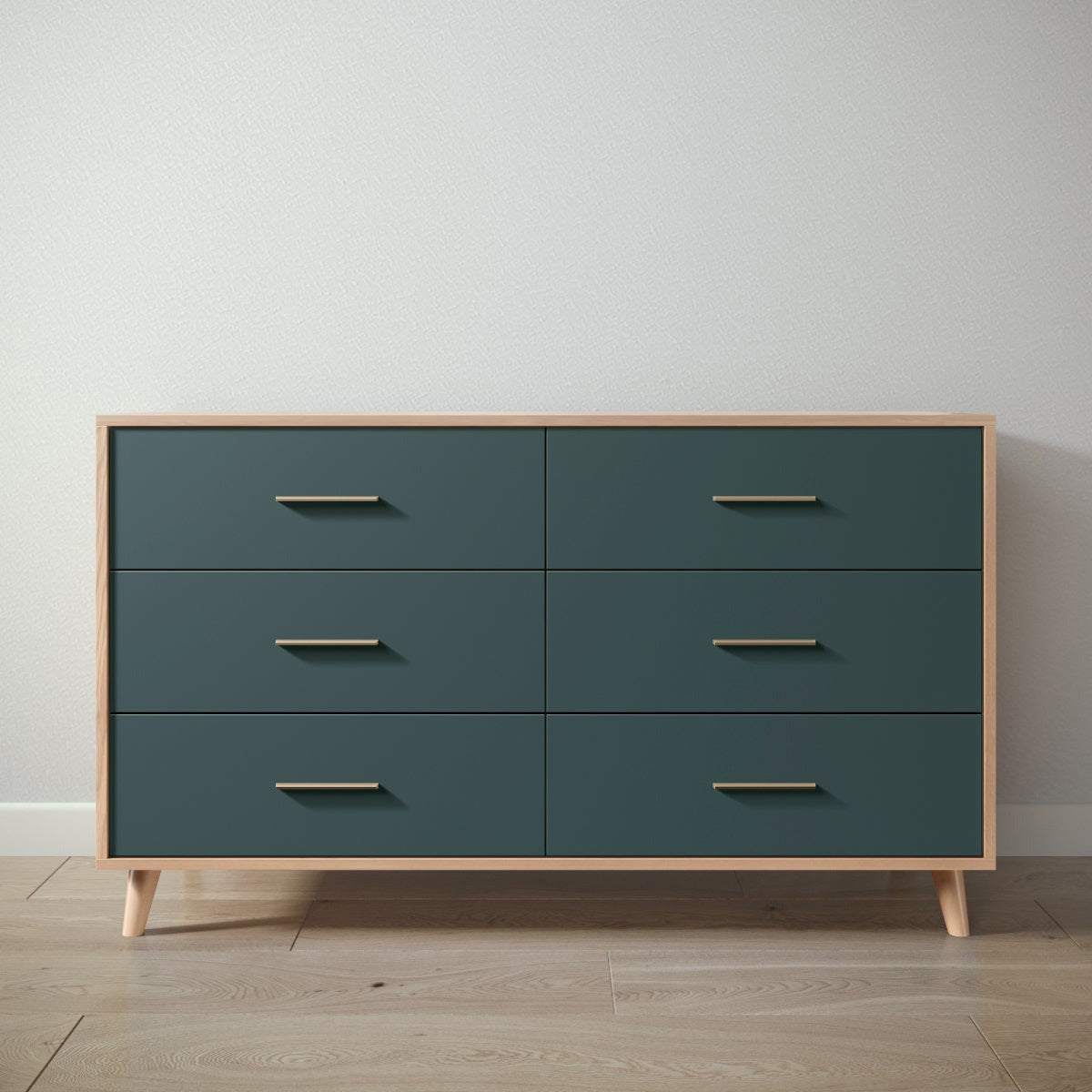 New York 6 Drawer Dresser Dressers Romina Furniture Rosemary ( Main ) / Albero Puro ( Accent )