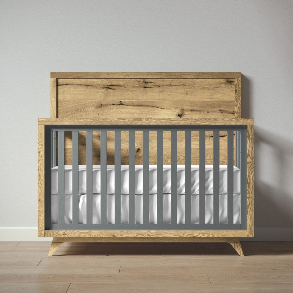 Uptown Convertible Crib + Double Dresser in Ash - Floor Model Closeout Crib Sets Romina Furniture
