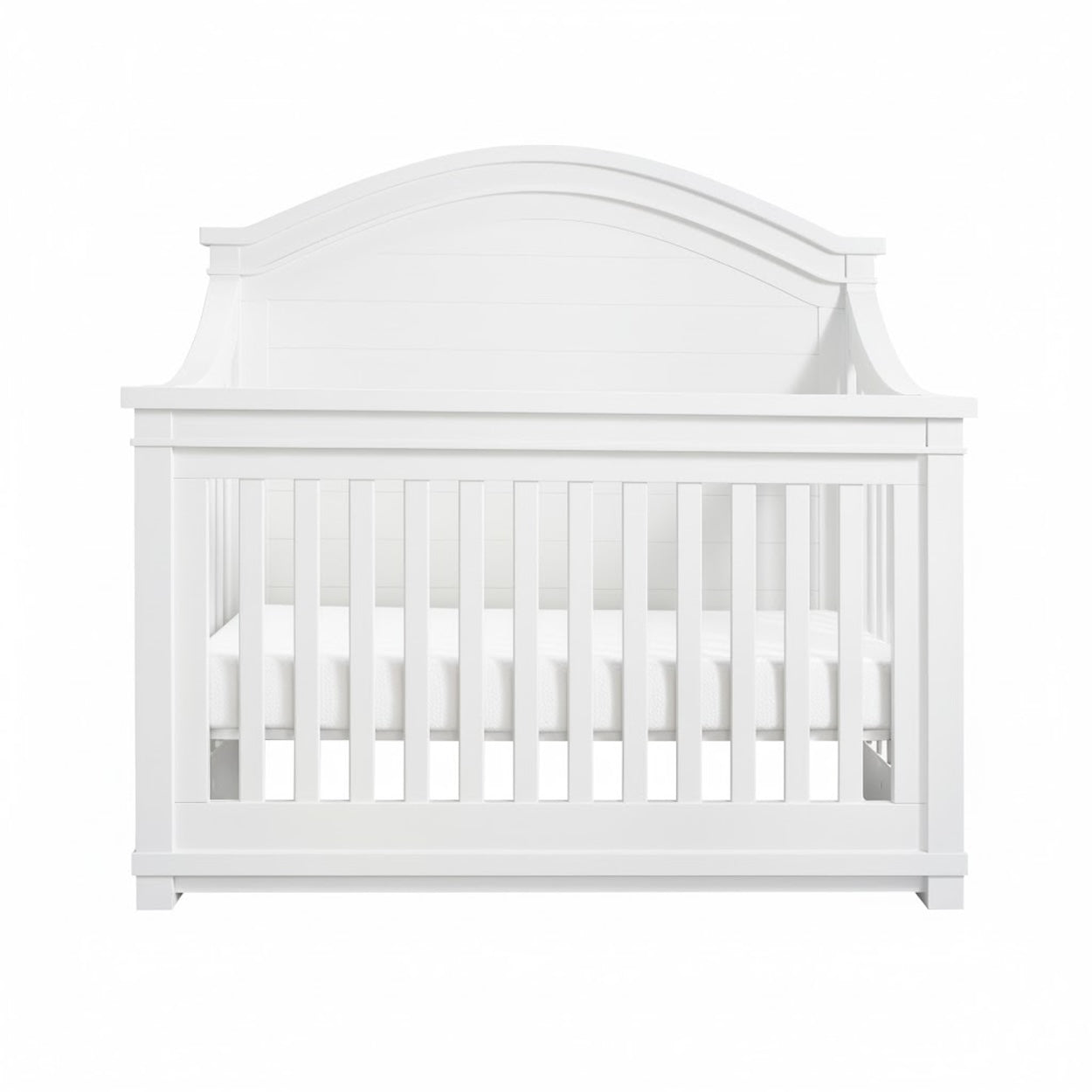 Rowan Arch Top Crib Convertible Cribs Baby Appleseed Pure White