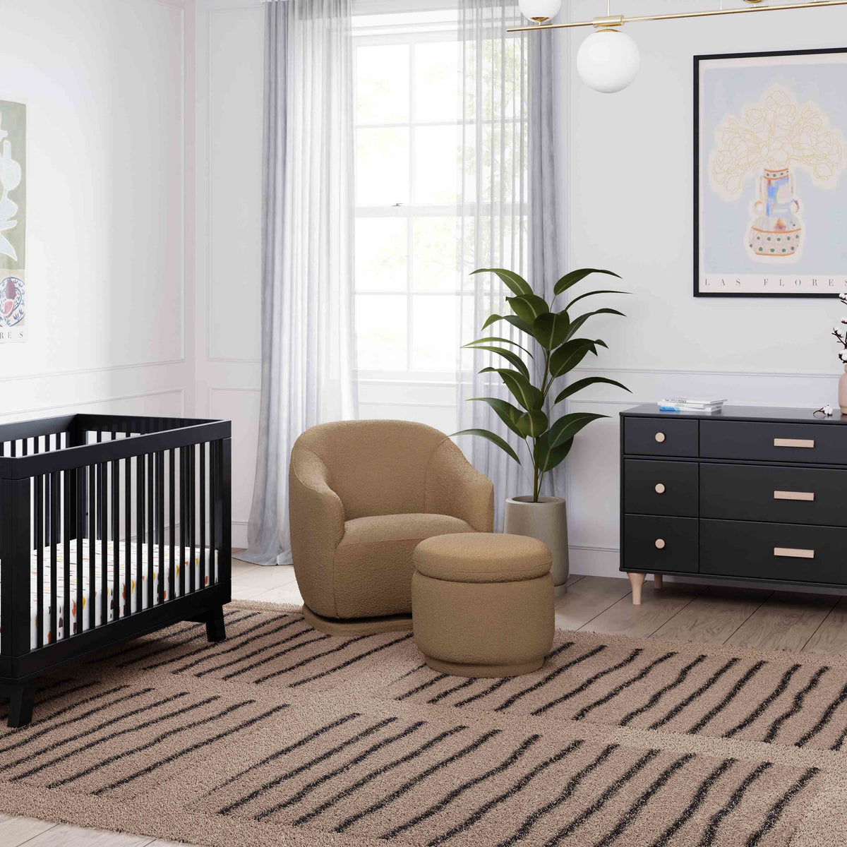 Enoki Storage Ottoman in Boucle Ottomans Babyletto