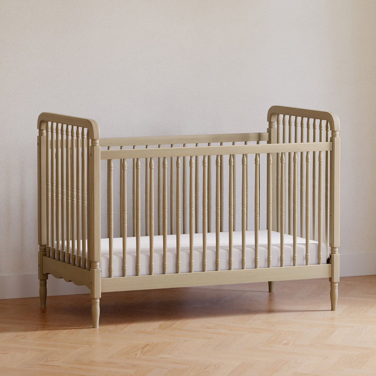 Liberty 3-in-1 Convertible Spindle Crib with Toddler Bed Conversion Kit Convertible Cribs Namesake
