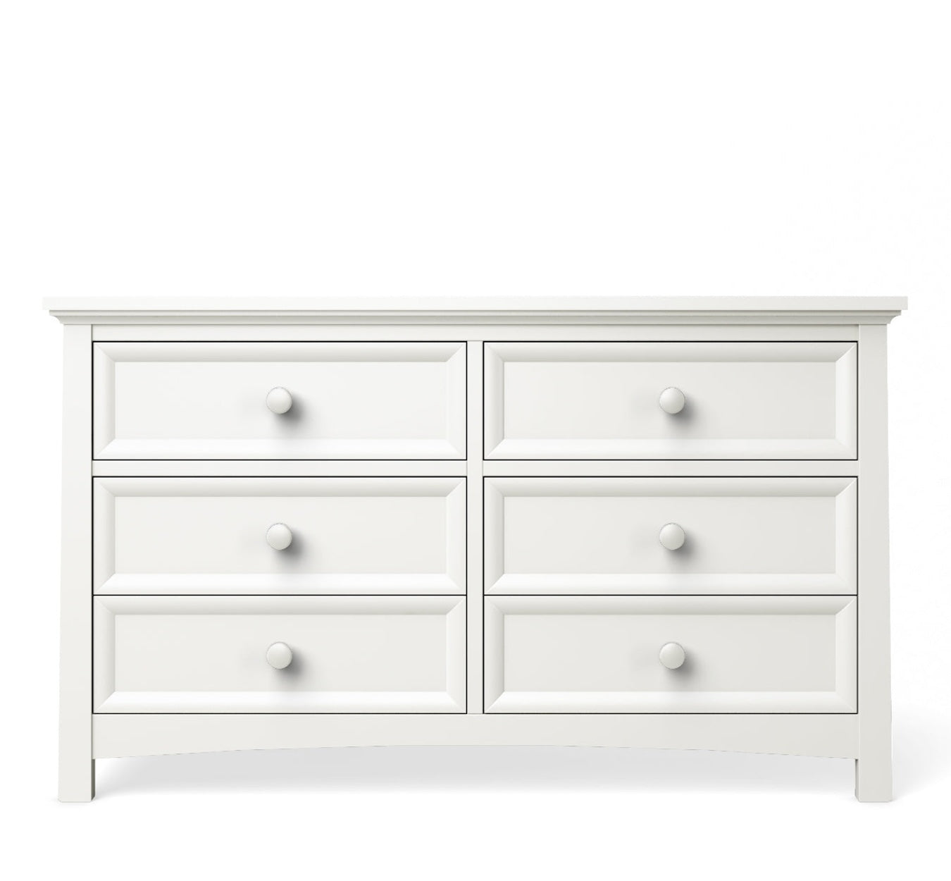Serena Double Dresser Dressers Silva Furniture White w/ Round Knobs