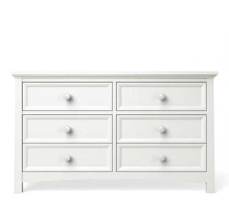 Serena Double Dresser Dressers Silva Furniture White w/ Round Knobs