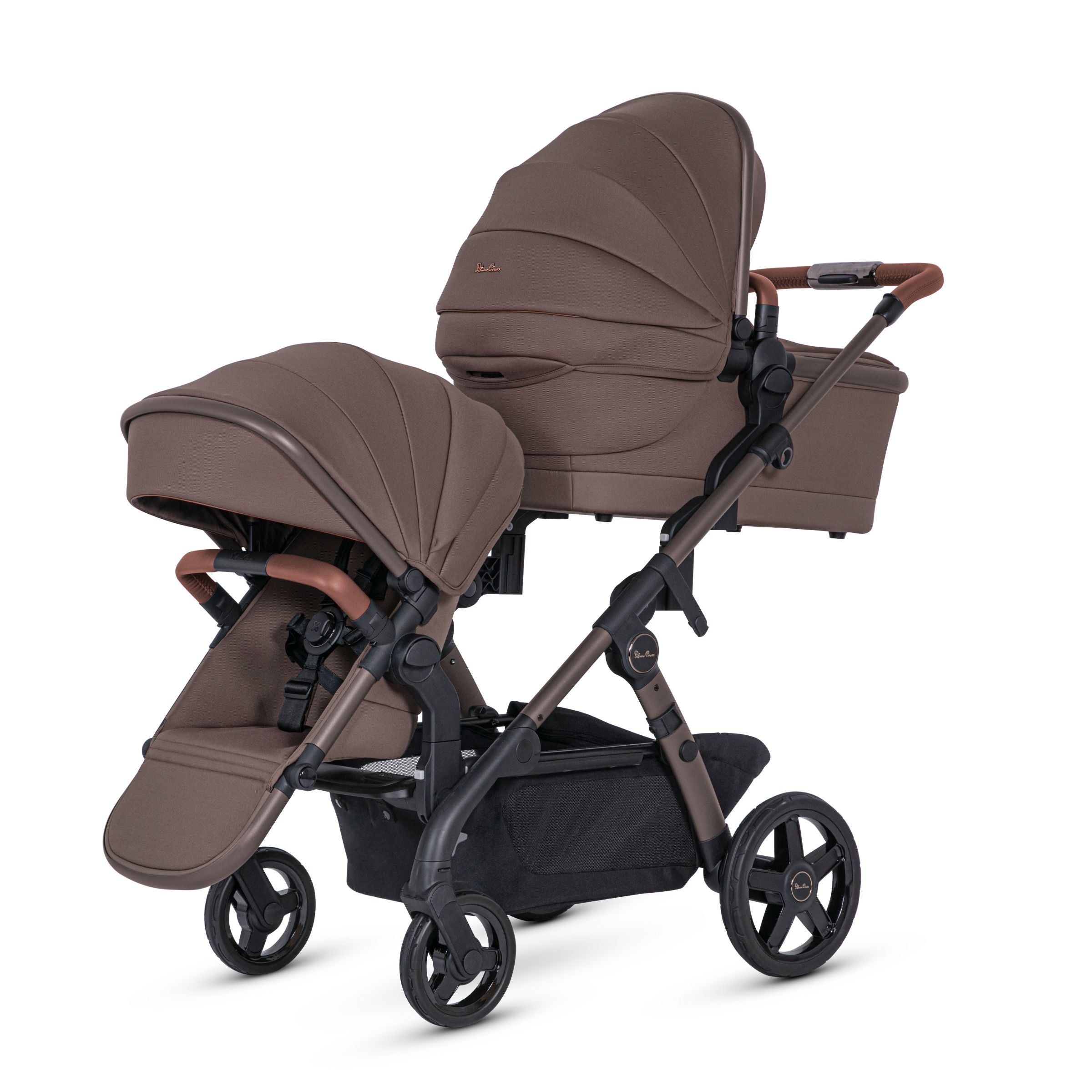 Silver Cross Wave 3 Single-to-Double Stroller - Caramel
