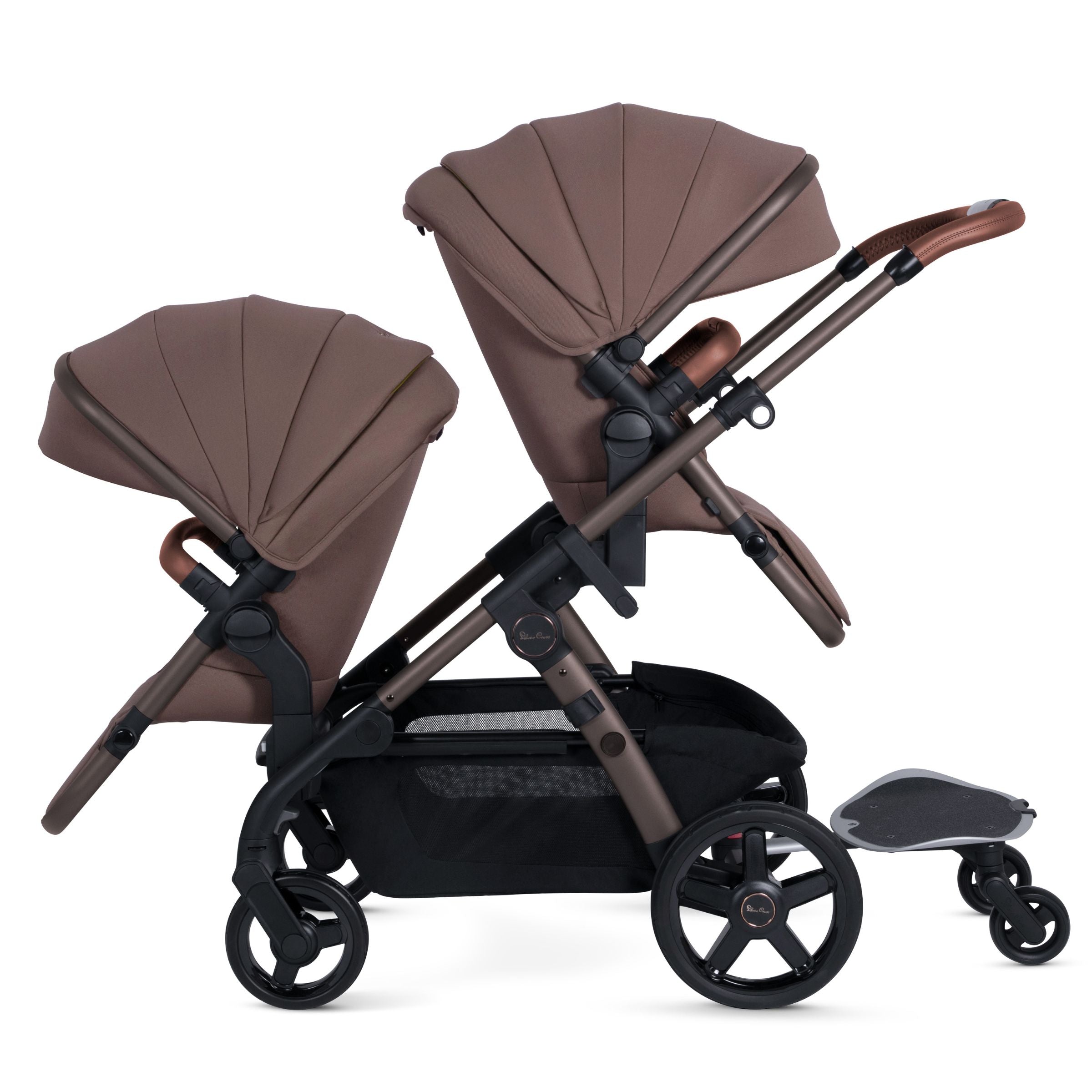 Silver Cross Wave 3 Single-to-Double Stroller - Caramel