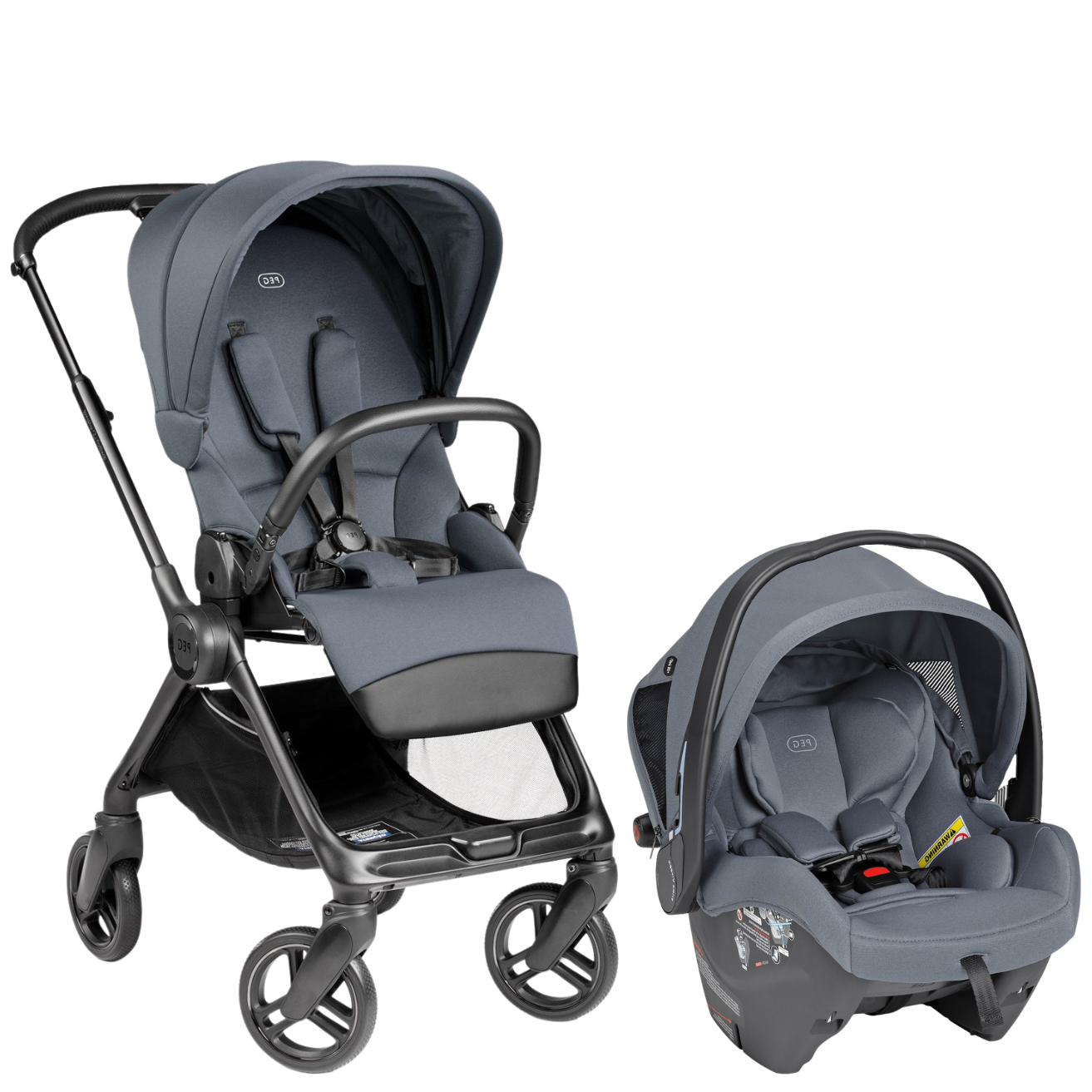 Switch Modular Stroller + Primo Viaggio Nido Car Seat Strollers - Travel Systems Peg Perego Nordic Blue