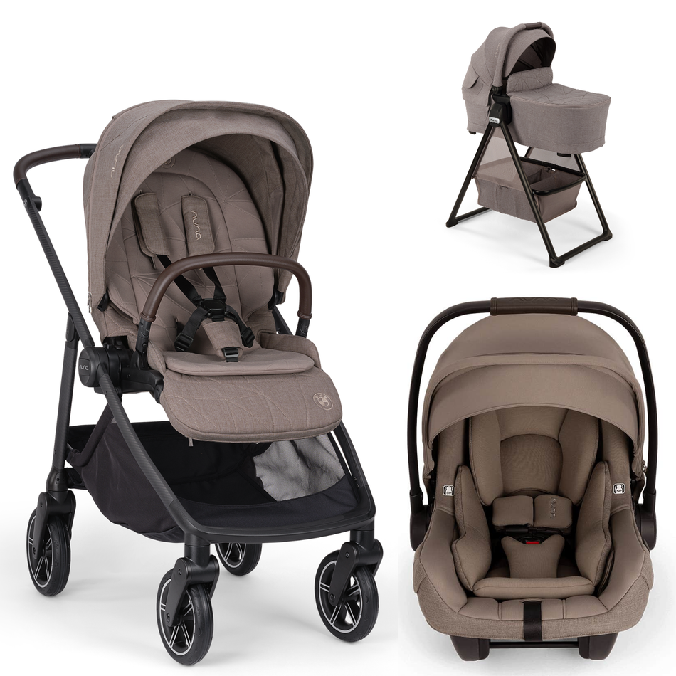 bugaboo bee mineral collection Nuna X BMW SWIV + PIPA AIRE RX + Bassinet in Umber / Cedar – Destination Baby & Kids