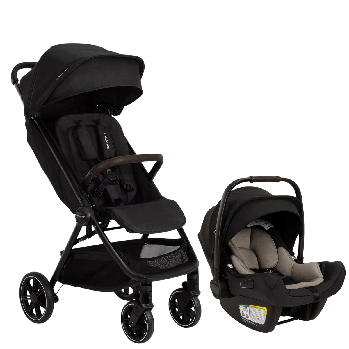 TRVL lx + PIPA AIRE - Caviar Strollers - Travel Systems Nuna Caviar / Chocolate
