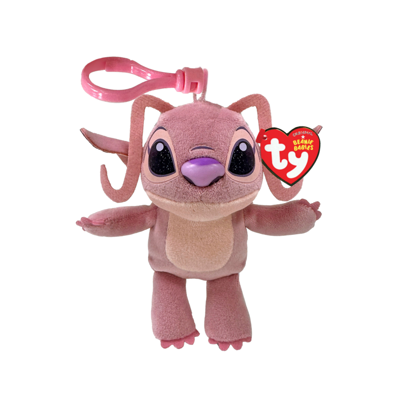 Beanie Floppy Clips Stuffed Animals TY Angel Alien Pink Floppy Clip