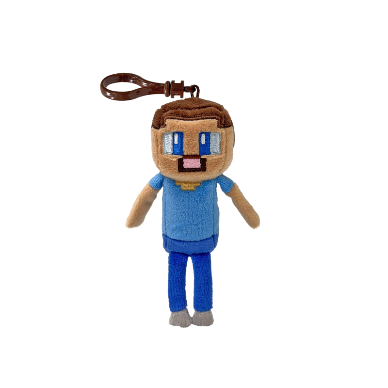 Beanie Floppy Clips Stuffed Animals TY Steve - Minecraft Multi floppy clip