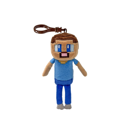 Beanie Floppy Clips Stuffed Animals TY Steve - Minecraft Multi floppy clip