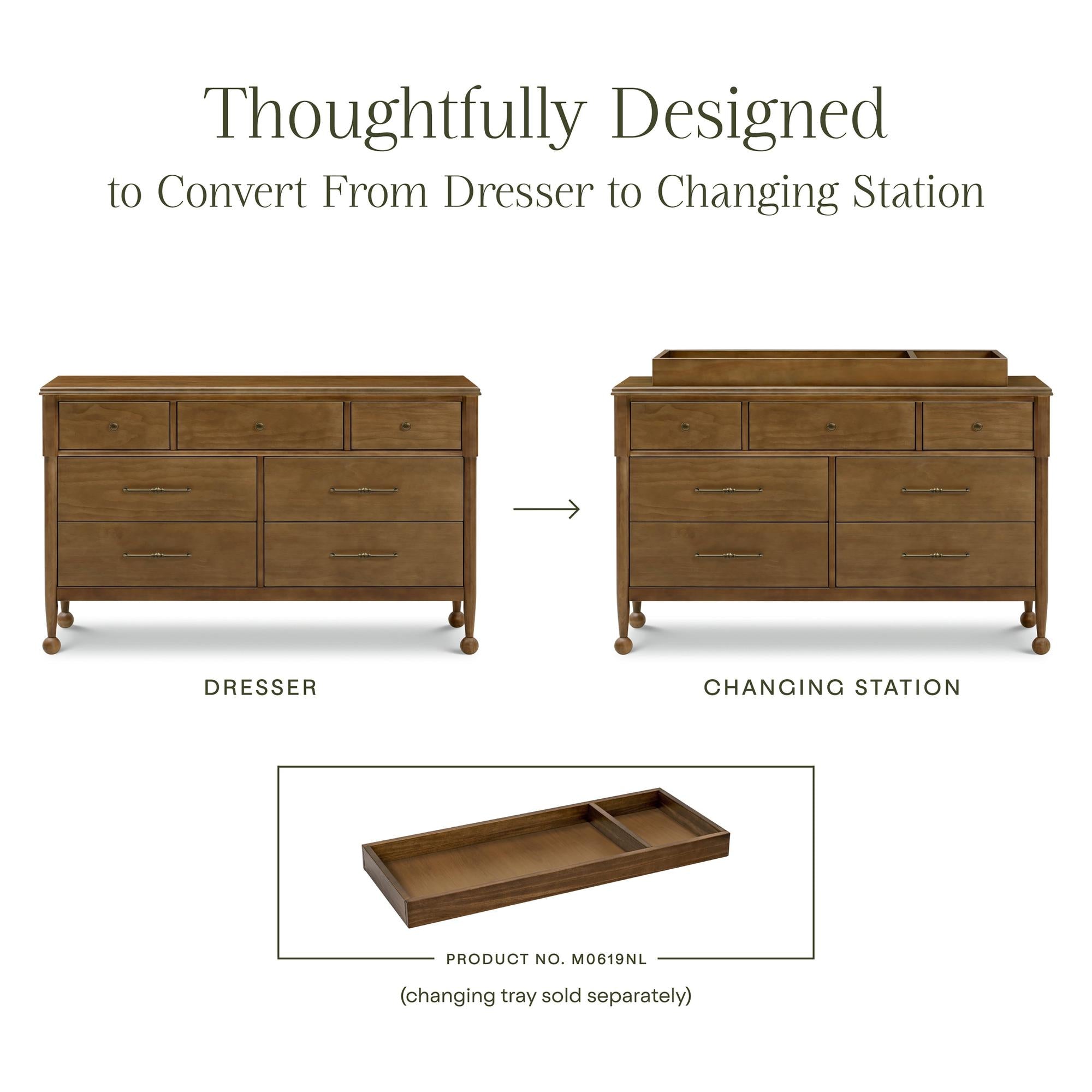 Namesake Alouette 7-Drawer Wide Dresser (56”) Dressers Namesake