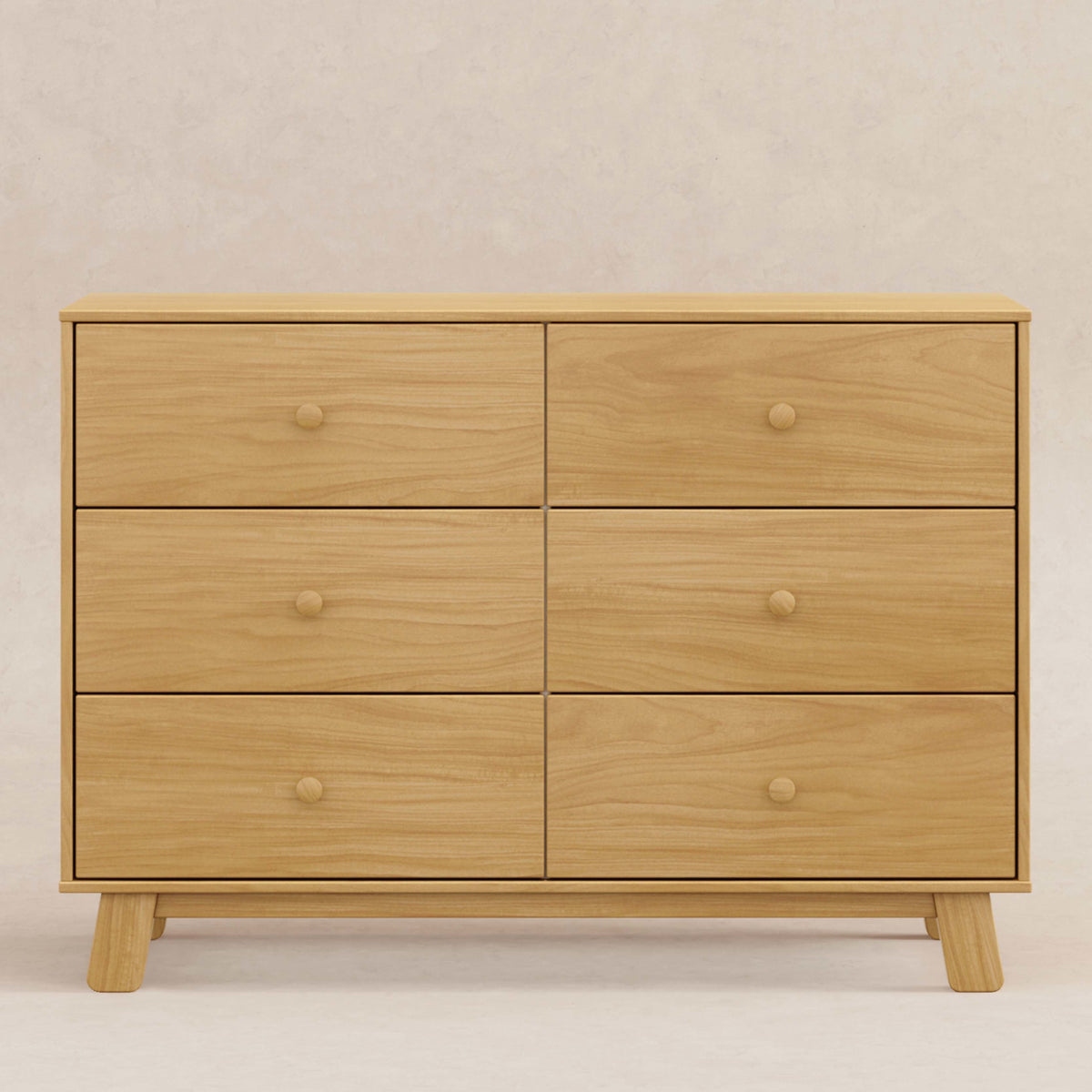 Hudson Modern 6-Drawer Double Dresser Dressers Babyletto Honey