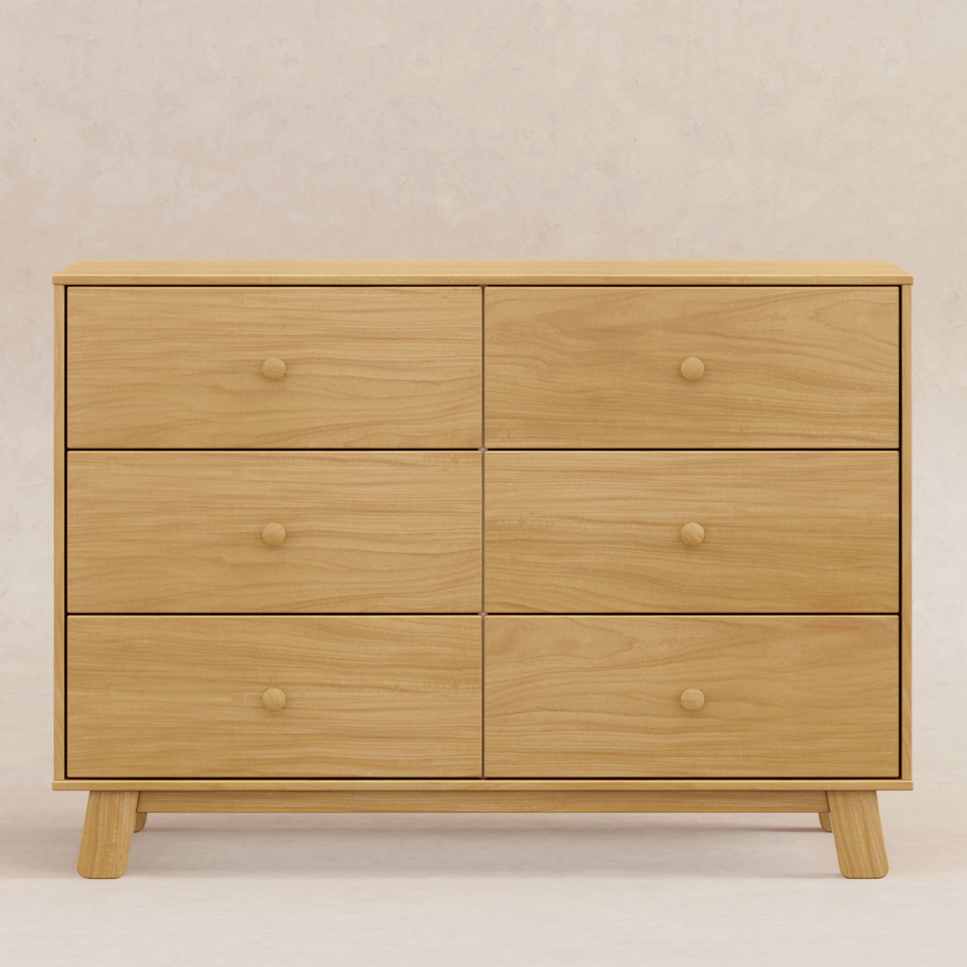Hudson Modern 6-Drawer Double Dresser Dressers Babyletto Honey